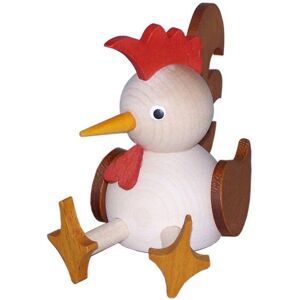 Fa. Volker Zenker Erzgebirgische Volkskunst Ganzjahresdekoration Cock Sitting Colourful Height 7cm New Figure Spring Seiffen Fa. Volker Zenker Erzgebirgische Volkskunst Ganzjahresdekoration Cock Sitting Colourful Height 7cm New Figure Spring Seiffen