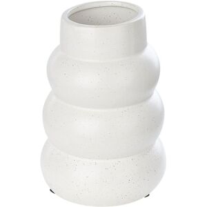 Beliani White Stoneware Flower Vase 22cm - Home Decor Beliani White Stoneware Flower Vase 22cm - Home Decor