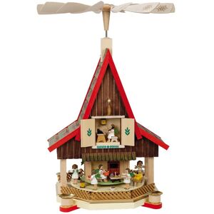 Richard Glässer Seiffen Christmas Pyramid Advent House, Height 53 Cm / 21 Inch, Original .. Rg 09087 New Richard Glässer Seiffen Christmas Pyramid Advent House, Height 53 Cm / 21 Inch, Original .. Rg 09087 New