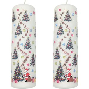 Carousel Home Pack Of 2 Christmas Trees Advent Pillar Candle Christmas Calendar Candles 20cm Carousel Home Pack Of 2 Christmas Trees Advent Pillar Candle Christmas Calendar Candles 20cm