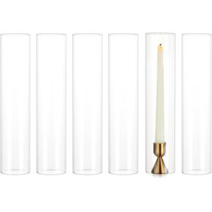 Nuptio Hurricane Glass Candle Holder: 12''/30cm X 2.5''/6.5cm Open Ended Cylind Nuptio Hurricane Glass Candle Holder: 12''/30cm X 2.5''/6.5cm Open Ended Cylind