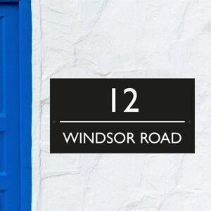 Black Country Metal Works Personalised Contemporary Rectangular Iron House Name & Number Sign Black Country Metal Works Personalised Contemporary Rectangular Iron House Name & Number Sign