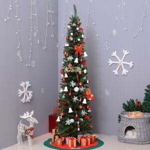 Homcom 2.1m Tall Christmas Pine Tree Artificial Easy Assembly Holiday Décor W/ Stand Homcom 2.1m Tall Christmas Pine Tree Artificial Easy Assembly Holiday Décor W/ Stand