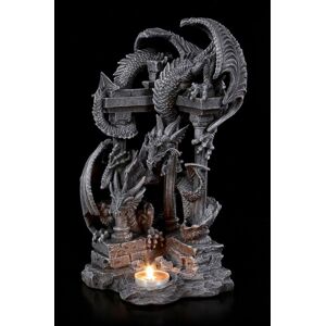 Brand Unknown Two Dragons Ruins Candle Holder - Fantasy Brand Unknown Two Dragons Ruins Candle Holder - Fantasy