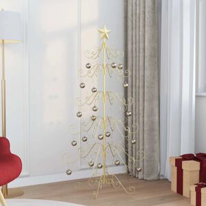 Metal Christmas Tree With Stand Gold 150 Cm Powder-Coated Steel Vidaxl Metal Christmas Tree With Stand Gold 150 Cm Powder-Coated Steel Vidaxl