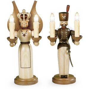 Kleinkunst Aus Dem Erzgebirge® Christmas Figures Angel And Miner Natural Electric Illuminated Incl. Transformer Kleinkunst Aus Dem Erzgebirge® Christmas Figures Angel And Miner Natural Electric Illuminated Incl. Transformer