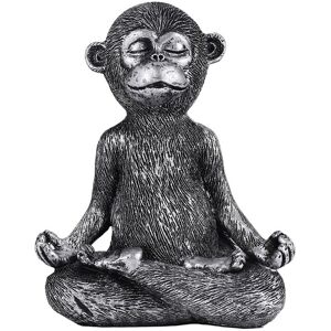 Sodial 3x(Meditating Monkey Statue Resin Yoga Buddha Figurine Home Decorative4826 Sodial 3x(Meditating Monkey Statue Resin Yoga Buddha Figurine Home Decorative4826