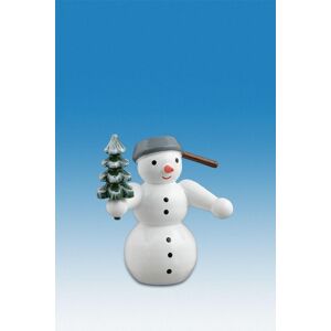 Kde-Kunstgewerbliche Drechslerei Ellmann Wooden Figure Christmas Snowman With Tree Height Approx 6.5 Cm New Erzgebirge Kde-Kunstgewerbliche Drechslerei Ellmann Wooden Figure Christmas Snowman With Tree Height Approx 6.5 Cm New Erzgebirge