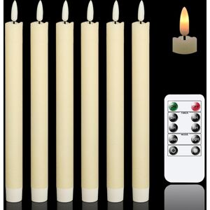 Eldnacele Led Taper Candles Flickering With Timer, Battery Operated Flameless Eldnacele Led Taper Candles Flickering With Timer, Battery Operated Flameless