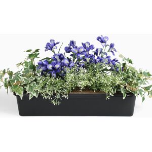 Blooming Artificial - Faux Iris Window Box - Fake Outdoor Flower Arrangement Blooming Artificial - Faux Iris Window Box - Fake Outdoor Flower Arrangement