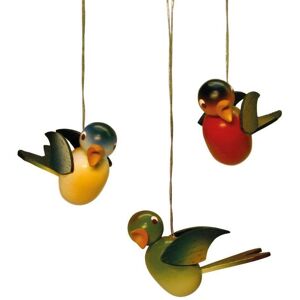 Peter Ulbricht Wooden Bird Ornaments - Set of 3 Christmas Hanging Decorations Peter Ulbricht Wooden Bird Ornaments - Set of 3 Christmas Hanging Decorations
