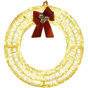 Snowtime Led 38cm Acrylic Christmas Wreath Decoration With 240 Warm White Lights Snowtime Led 38cm Acrylic Christmas Wreath Decoration With 240 Warm White Lights