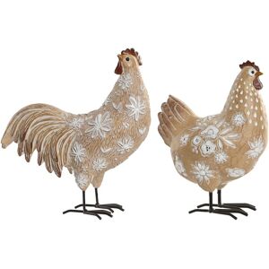 Decorative Figure Home Esprit White Natural Chicken Rooster 22,5 X 10 X 23,5 Decorative Figure Home Esprit White Natural Chicken Rooster 22,5 X 10 X 23,5