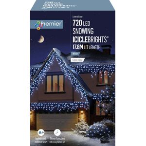 Premier 720 Led Snowing Icicles Multi-Action Christmas Lights With Timer - White Premier 720 Led Snowing Icicles Multi-Action Christmas Lights With Timer - White