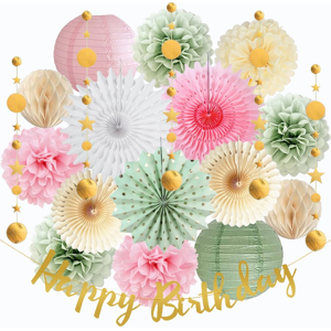 Does Not Apply Sage Green Pink Birthday Decorations Sage Green Gold Pink Cream Paper Pom Poms P Does Not Apply Sage Green Pink Birthday Decorations Sage Green Gold Pink Cream Paper Pom Poms P