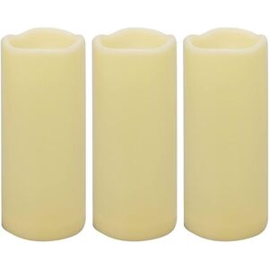 Candle Idea 3pcs 7'' Waterproof Led Flameless Timer Candles, 1000 Hours Long Ba Candle Idea 3pcs 7'' Waterproof Led Flameless Timer Candles, 1000 Hours Long Ba