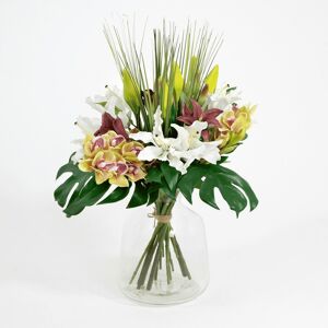 Blooming Artificial - Exotic Flower Bouquet - Fake Lily Arrangement Blooming Artificial - Exotic Flower Bouquet - Fake Lily Arrangement