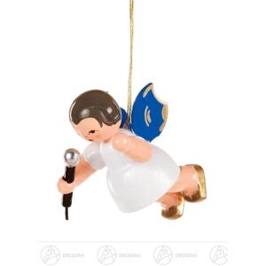 Großhandel Dregeno Tree Ornament Hanging Angel With Microphone, Blue Wings 3.5 Cm X 5 Cm X 4 Cm New Großhandel Dregeno Tree Ornament Hanging Angel With Microphone, Blue Wings 3.5 Cm X 5 Cm X 4 Cm New
