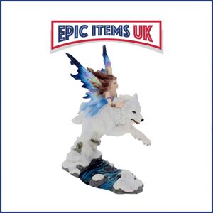 Nemesis Now Free Spirit Figurine Fairy And White Winter Wolf Ornament 23.5cm Nemesis Now Free Spirit Figurine Fairy And White Winter Wolf Ornament 23.5cm