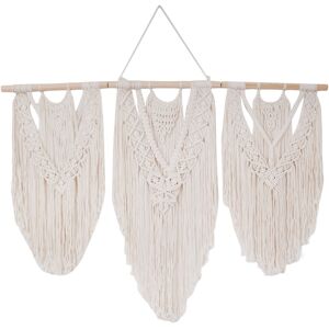 Sodial 3x(Macrame Wall Hanging Handwoven Bohemian Cotton Rope Boho Tapestry Home5393 Sodial 3x(Macrame Wall Hanging Handwoven Bohemian Cotton Rope Boho Tapestry Home5393