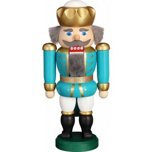 Seiffener Volkskunst German Nutcracker King Turquoise And White, Height 20 Cm / 9 Inch.. Sv 11474 New Seiffener Volkskunst German Nutcracker King Turquoise And White, Height 20 Cm / 9 Inch.. Sv 11474 New