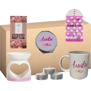 Woodside Home Living Auntie Pink Infinity Heart - Home Fragrance Burner & Wax Melts Treat Box Woodside Home Living Auntie Pink Infinity Heart - Home Fragrance Burner & Wax Melts Treat Box
