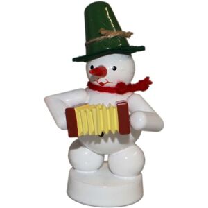 Fa. Volker Zenker Erzgebirgische Volkskunst Christmas Decoration Snowman With Concertina Height 8cm New Snow Iceman Fa. Volker Zenker Erzgebirgische Volkskunst Christmas Decoration Snowman With Concertina Height 8cm New Snow Iceman