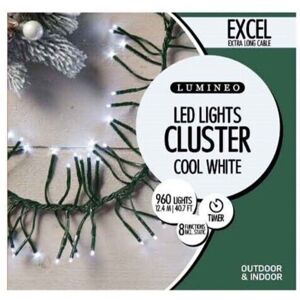 Kaemingk 960 Led Cluster Indoor Outdoor Multi-Action Christmas Tree Lights White Kaemingk 960 Led Cluster Indoor Outdoor Multi-Action Christmas Tree Lights White