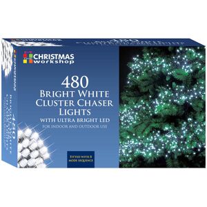 The Christmas Workshop 480 White Cluster Chaser Led Christmas Xmas 8 Mode Sequence Indoor Outdoor Light The Christmas Workshop 480 White Cluster Chaser Led Christmas Xmas 8 Mode Sequence Indoor Outdoor Light