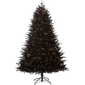 Werchristmas 8ft Christmas Tree – Pre-Lit Black Mixed Pine 600 Dual Leds Timer 157cm Wide Werchristmas 8ft Christmas Tree – Pre-Lit Black Mixed Pine 600 Dual Leds Timer 157cm Wide