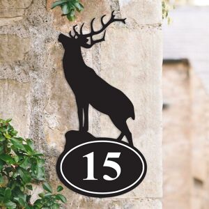 Black Country Metal Works New Black Stag Iron House Number Sign Black Country Metal Works New Black Stag Iron House Number Sign