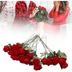 50pcs Artificial Roses Realistic Real Looking Long Stem Fake Roses For Diy 50pcs Artificial Roses Realistic Real Looking Long Stem Fake Roses For Diy