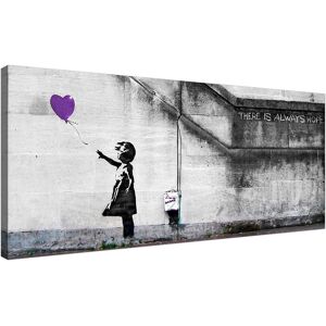 Official Wallfillers Design - Premium Product Modern Purple Canvas Art Of Banksy Balloon Girl Official Wallfillers Design - Premium Product Modern Purple Canvas Art Of Banksy Balloon Girl