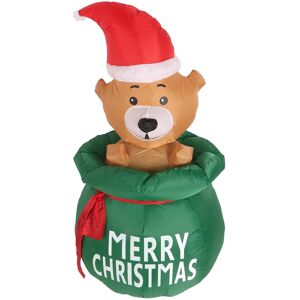 ⊹1.5m Christmas Inflatable Lovely Bear In Gift Bag With Led Light Yard Decor ⊹1.5m Christmas Inflatable Lovely Bear In Gift Bag With Led Light Yard Decor
