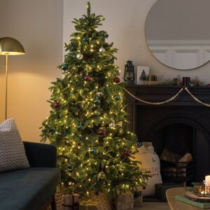 Habitat 6ft Pre Lit Natural Look European Fir Christmas Tree Habitat 6ft Pre Lit Natural Look European Fir Christmas Tree