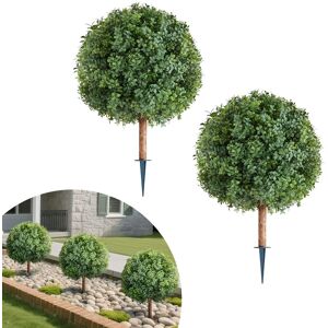 Vevor Artificial Topiary Boxwood Tree With Ground Spike 686mm Faux Shrub Potted Vevor Artificial Topiary Boxwood Tree With Ground Spike 686mm Faux Shrub Potted
