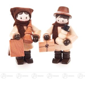 Großhandel Dregeno Christmas Miniature Einkaufspaar Natural H = Ca 5,5 Cm New Erzgebirge Wood Großhandel Dregeno Christmas Miniature Einkaufspaar Natural H = Ca 5,5 Cm New Erzgebirge Wood