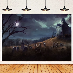Does Not Apply Graveyard Skull Background Ghosts 2025 Halloween Party Horror Night Theme Wall D Does Not Apply Graveyard Skull Background Ghosts 2025 Halloween Party Horror Night Theme Wall D