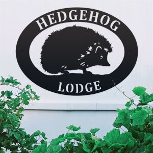 Black Country Metal Works New Black Hedgehog Iron Oval House Name Sign Black Country Metal Works New Black Hedgehog Iron Oval House Name Sign