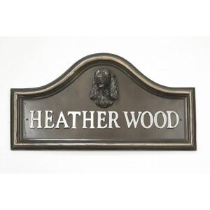 Black Country Metal Works Bronze Finish Spaniel Arched House Name Plaque Black Country Metal Works Bronze Finish Spaniel Arched House Name Plaque