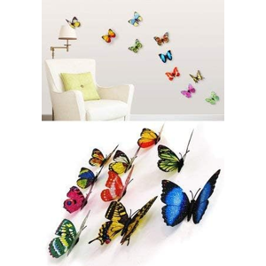 Does Not Apply (Tm) 3d Colourful Butterflies Vivid Shine Effect 10pcs Wall Stickers Mural Decal Does Not Apply (Tm) 3d Colourful Butterflies Vivid Shine Effect 10pcs Wall Stickers Mural Decal