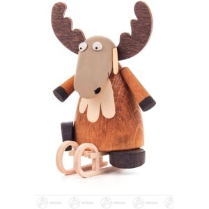 Großhandel Dregeno Miniature Elk On Sled Approx 7.5cm New Erzgebirge Christmas Figure Wooden Figure Großhandel Dregeno Miniature Elk On Sled Approx 7.5cm New Erzgebirge Christmas Figure Wooden Figure