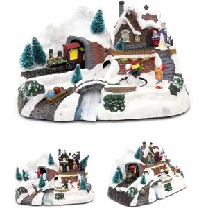 Carousel Home Christmas Scene With Movement Light Up Led Animated Christmas Village Ornament Carousel Home Christmas Scene With Movement Light Up Led Animated Christmas Village Ornament