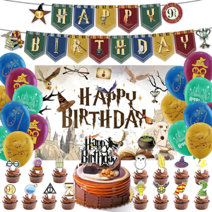 Does Not Apply 34pcs Wizard Party Decorations, Magic Theme Birthday Decorations With Backdrop B Does Not Apply 34pcs Wizard Party Decorations, Magic Theme Birthday Decorations With Backdrop B