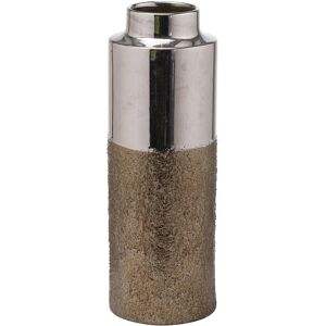 Hill Interiors Large Lustre Vase Ceramic Golden Brown And Chrome Silver Bottle 43cm Tall Hill Interiors Large Lustre Vase Ceramic Golden Brown And Chrome Silver Bottle 43cm Tall