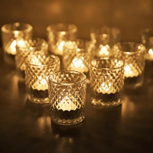 Does Not Apply Diamond Tealight Holders Glass Set Of 12, Glear Tea Light Candle Holders For Roo Does Not Apply Diamond Tealight Holders Glass Set Of 12, Glear Tea Light Candle Holders For Roo