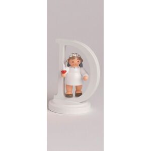 Kwo Kunstgewerbe-Werkstätten Olbernhau Gmbh Miniature Figure Angel With Letter "D" Lxwxh= 5x4x7cm New Wooden Figure Winter Kwo Kunstgewerbe-Werkstätten Olbernhau Gmbh Miniature Figure Angel With Letter "D" Lxwxh= 5x4x7cm New Wooden Figure Winter