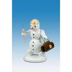 Kde-Kunstgewerbliche Drechslerei Ellmann Wooden Figure Christmas Snowman Doctor Height Approx 6.5 Cm New Erzgebirge Kde-Kunstgewerbliche Drechslerei Ellmann Wooden Figure Christmas Snowman Doctor Height Approx 6.5 Cm New Erzgebirge