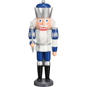 Seiffener Volkskunst Eg Schauwerkstatt Nutcracker King Exclusive White-Silver-Blue Wxhxd 14x40x12cm New Nutcracker Wood Seiffener Volkskunst Eg Schauwerkstatt Nutcracker King Exclusive White-Silver-Blue Wxhxd 14x40x12cm New Nutcracker Wood