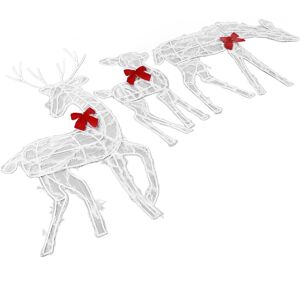 3 Piece Lighted Christmas Deer Family Set Outdoor Yard Decoration With Led 3 Piece Lighted Christmas Deer Family Set Outdoor Yard Decoration With Led